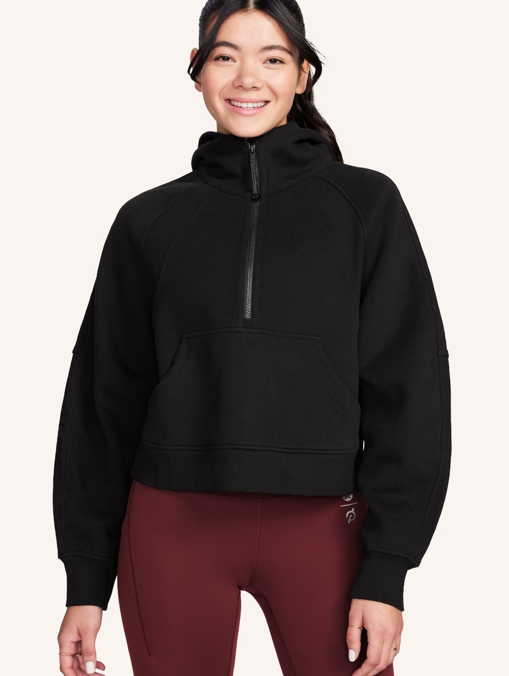 Lululemon X Peloton Scuba Half Zip Hoodie Black XS/S